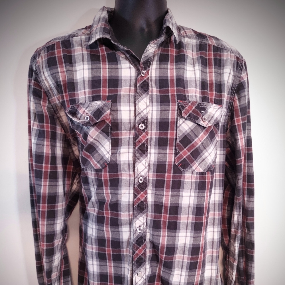 Buffalo David bitton men's XL plaid shirt western